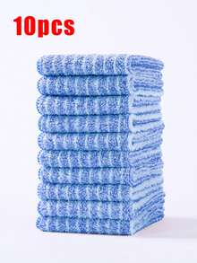 10 toalhas de rosto macias de cores aleatórias, toalhas demaquilantes quadradas reutilizáveis de secagem rápida (24 cm x 24 cm), panos de rosto suaves para a pele, ferramenta de limpeza portátil, multiuso para viagens, escola, volta às aulas, viagens, itens essenciais para viagem, itens essenciais para casa, toalha, cuidados com a pele - Multicolorido - Ver 9