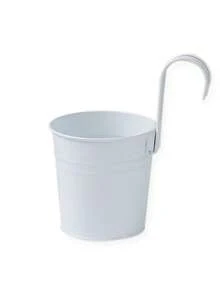 1 Peça Vaso de Flores de Ferro Suspenso para Cerca, Varanda, Jardim, Decoração Doméstica, Suporte de Flores com Ganchos Removíveis, Preto, Multicor