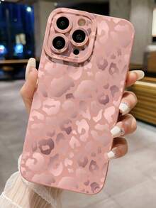 2pc Pink Leopard Print Shockproof Phone Case Compatible With Apple/Galaxy/Infinix/Redmi/OPPO/VIVO/RealmeFOR-YOUR-BELOVED-PHONE Christmas Gifts Christmas Gifts - 款式1(1件) - 查看 7