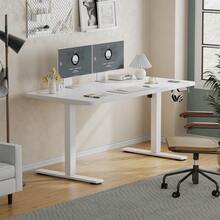 DEVOKO Electric Standing Desk Height Adjustable Standing Desk, Home Office Sit Stand Workstation With Memory Smart Panel Sit Stand Table For Home Office - 白色 - 查看 2