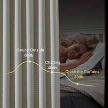 2025  Bedroom Curtains 2 Panels Sets Faux Linen Textured, Pinch Pleated Room Darkening Light/Heat Blocking Window Drapes Thermal Insulated For Living Room, Angora, W50 X L108, 2 Panels - Natural White - 查看 6