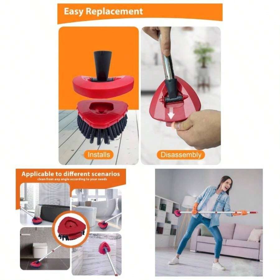 Upgraded Spin Mop Replace Scrub Mop Brush Compatible With O Cedar 2 RinseClean, Great Kitchen, Deck, Bathroom And Shower Floor Scrubber 1 Pack - 小號(1包) - 查看 1