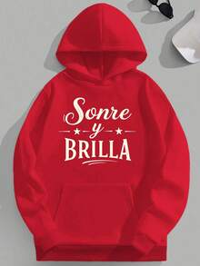 484g/m², Sudadera con Capucha para Hombre de Mezcla de Poliéster y Algodón al 50%, Cómoda y Cálida, Sudadera con Capucha para Hombre con Cara Sonriente y Brillo, Adecuada para Principios de Primavera, Otoño e Invierno, Impresión de Alta Calidad, Adecuada para Usar en Capas o Solo, Casual y Versátil - Rojo - Ver 14