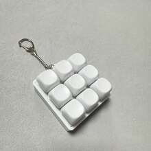 1Pc 4/9Keys Button Keycap Fidget Keychain Finger Keyboard Caps DIY Keyboard Clicker For Adult To Relief Stress Pass The Time - Multicolor - View 11