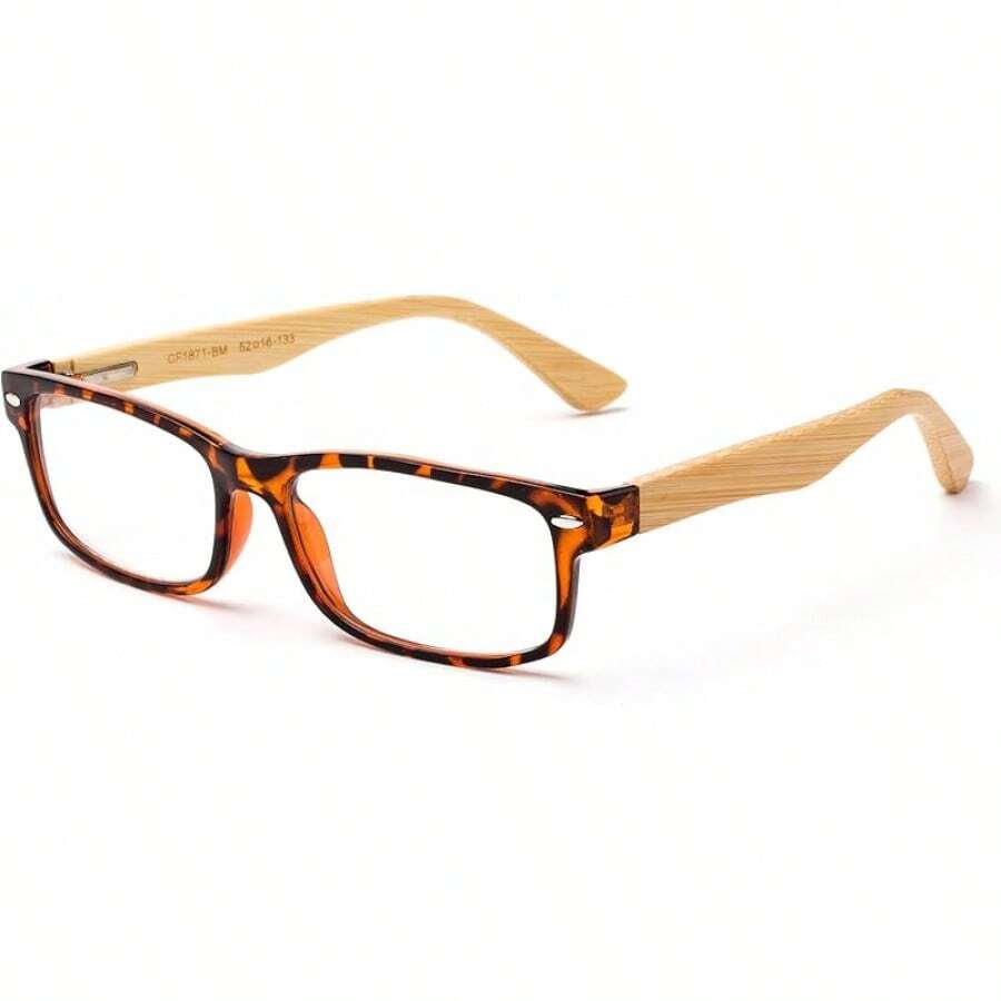 Lens Rectangle Frame Non Prescription Glasses - Fashion - 龜竹 - 查看 1