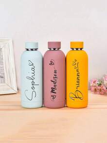 1pc Custom Engraved Travel Mug, Beach Tumbler, Stainless Steel Mug, Girls Weekend Gift, Laser Engraved Tumbler, Personalized Tumbler, Perfect For Anniversaries, Christmas, Birthdays, And Valentine's Day - Multicolor - View 7