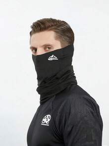 1pc Solid-Colored Face Mask, Available In Black And Gray, Provides Warmth, Windproofing, And Dustproofing. It Is Unisex And Suitable For Winter Sports, Cycling, And Training - Multicolor - View 5