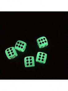 24pcs Male And Female Universal Luminous Rounded Acrylic Luminous Dice - Cute Luminous Game Props, Suitable For Valentine's Day Family Gatherings, Party Games, Snacks - Multicolor - View 7