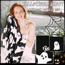 3 Pack Halloween Ghost Bathroom Towels Set Black White Ghost Hand Towels Halloween Bath Dishes Absorbent Fingertip Towel For Bathroom Kitchen Hotel Beach Gym Spa{Inchcolor_nameinch:InchBlackinch,Inchstyleinch:InchGhostinch} - MaMa - Xem 7