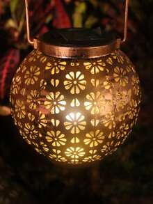 1PC Solarlights,Solar Outdoor Lights,Solar Bamboo Lantern,Solar Lantern Outdoor Waterproof Solar Light For Outdoor Hanging Solar Light Outdoor Solar Light Decoration For Garden,Yard,Patio,Porch,Trees,Lawn,Path,Retro And Exquisite,Metal,European-Style Wrought-Iron Decorative Hanging Ornaments.They Are In A Baroque Style And Serve As Decorative Hanging Pieces,Wall Decor,Room Decor,Home Decor,Fall Decor