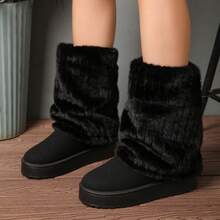 Women's New Winter Thick-Soled Snow Boots With Plush And Fur - 黑色 - 查看 5