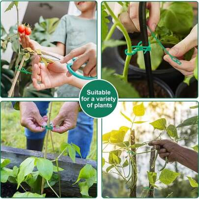 100pcs Multi-Purpose Green Gardening Twist Ties, Plant Ties, Gardening Twist Ties