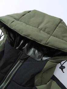 1 conjunto Estilo novio Ropa deportiva y para exteriores para hombres, Conjunto deportivo y de recreación profesional estilo novio para hombres, Ropa de esquí estilo novio para hombres, Chaqueta y pantalones MY631 - Verde militar - Ver 11