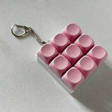 1Pc 4/9Keys Button Keycap Fidget Keychain Finger Keyboard Caps DIY Keyboard Clicker For Adult To Relief Stress Pass The Time - Multicolor - View 7