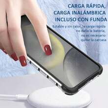 DABUNA Funda para Case Uso Rudo Cuatro Esquinas Engrosada Transparente Carcasa Protectora de Cámara,Resistirse Caer Colmena PC Cover(Galaxy S25) - Tipo 1 - Ver 6