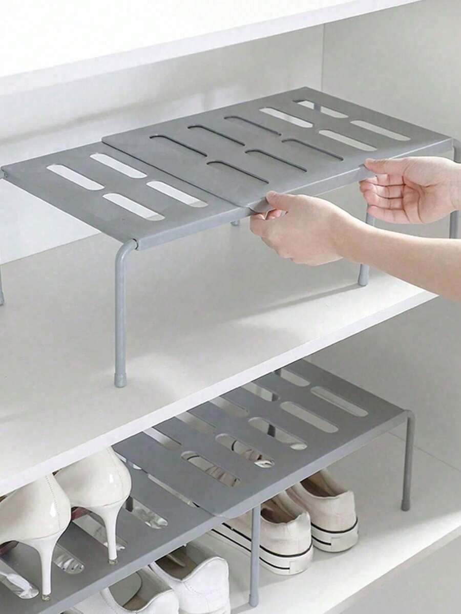1/2 Giá để giày dép nhiều lớp có thể tháo rời, màu trơn, kệ để giày dép bằng nhựa, tiết kiệm không gian cho nhà bếp, phòng khách, ký túc xá. Có thể đặt ở lối vào, gầm giường, phòng tắm, phòng thay đồ. Giá để giày có thể mở rộng và gia cố. - Nhiều màu - Xem 1