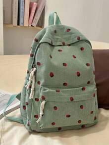 Cord-Rucksack für Frauen, neue koreanische Version vielseitiger Rucksack für weibliche Collegestudenten, Mittel- und Oberschüler, Reiserucksack für den täglichen Weg zur Arbeit, Rucksack mit großem Fassungsvermögen für den täglichen Gebrauch