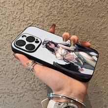 Cute O-Overlord Albedo Girl Phone Case Cover Compatible With  16, 15, 14, 13, 12, 11, Pro, XS, Max, XR, Plus, E, SE4, Mini Black Soft Cover, Cover Compatible With  17 Case,  17 Pro Case,  17 Pro Max Case - Z6 - 查看 12