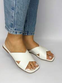 Women's Flat Sandal With Crossed Strap X Modern - 白色 - 查看 8