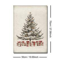 Zestaw 1/3 szt. Nieoprawionego, zabytkowego wieńca świątecznego z sosną, rustykalny plakat na ścianę do świątecznego festiwalu, wydruk na płótnie, minimalistyczny wystrój wiejskiego domu, rustykalny, zimowy, świąteczny, retro obraz do mieszkania, salonu, sypialni, nowoczesnej dekoracji domu