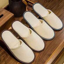 1 Pair Disposable Slippers For Hotels, Non Slip Slippers For Bathrooms, And Thick Disposable Slippers For Household Guests(Random Color)