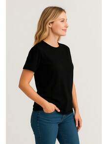 T-shirt Feminina Manga Curta Simples Viscolycra Estampado