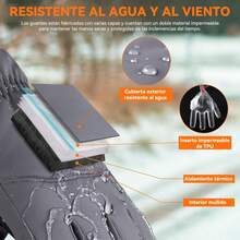 Guantes cálidos, guantes de pantallaáctil de invierno, impermeables, a prueba de nieve y a prueba de viento, adecuados para correr, andar en bicicleta y hacer senderismo. - azul - Ver 5