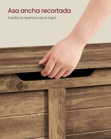 VASAGLE Banco Zapatero, Mueble de Zapatos 40 x 100 x 46 cm, Pasillo, Dormitorio, Salón, Marrón Miel - Amarillo - Ver 8