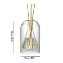 1pc Minimalist High-End Creative Double-Layer Glass Aroma Diffuser Bottle, Transparent Flameless Fragrance Bottle (Aroma Sticks In Random Color)