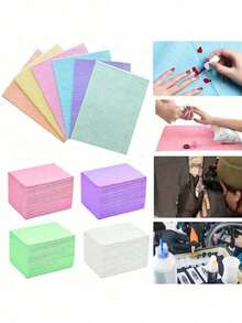 125pcs Disposable Nail Art Desk Mats, Waterproof & Oil-Proof Desk Covers, Tattoo & Eyelash Extension Makeup Pads, Suitable For Home & Salon Use