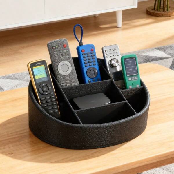 6-Fach Fernbedienungshalter, multifunktionale Aufbewahrungsbox, stilvoller Schreibtisch-Organizer-Tablett für TV-Fernbedienung, Büromaterial, Nachttisch-Zubehör