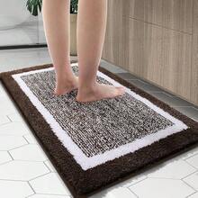 Bathroom Rugs 24x16, Extra Soft And Absorbent Microfiber Bath Mat, Non-Slip, Machine Washable, Quick Dry Shaggy Bath Carpet, Suitable For Bathroom Floor, Tub, Shower (Small, Brown){Inchcolor_nameinch:InchBrownandWhiteinch,Inchsize_nameinch:Inch24\Inchx16\Inchinch} - Nâu và Trắng - Xem 8