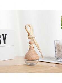 Drop Shape Cartoon Cute Car Aromatherapy Bottle Pendant - Empty Clear Essential Oil Diffuser - Refillable Hanging Diffuser Bottle , Air Fresher Ornament Vials For Car