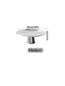 1 khay đế bằng thép không gỉ cao cấp tối giản, thích hợp cho phòng khách, phòng ăn, cửa hàng tráng miệng, đám cưới, tiệc tùng - Bạc - Xem 14