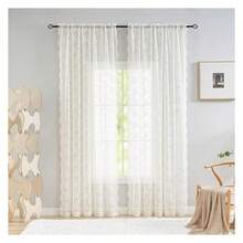 Sheer Curtains 80 Inch Length For Living Room 2 Panels Country Lace Closet Curtains Doorway Curtains Privacy Room Divider For Room Separation Country Farmhouse Decor /Cream - 多色636 - 查看 1