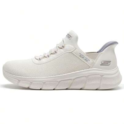 Skechers BOBS B FLEX Damen Slip-On Lässig Sneaker, Elfenbein, für täglichen Weg zur Arbeit & Workout