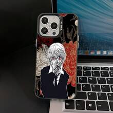 Funda para Teléfono de Kurapika de Compatible con 17, 16E, 16, 15, 14, 13, 12, 11, Pro,,, X, XR, XSMAX, 8, Plus, con Parte Trasera Mate Antigolpes, Iph Para Hombre, Horror Ph, Japanese Ph Para Hombre, Carcasa para Teléfono, Funda Práctica17 17promax - Negro - Ver 4