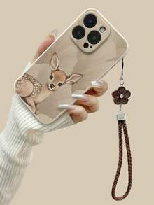 Hirsch bemalte gerade Kante minimalistischer stoßfester Handy-Schutzhülle, Muster geeignet für iPhone 15/IP16 PROMAX XR /7/8 15 Promax/12 PROMAX/13 PROMAX/14 PROMAX 13 14 11 12p14 Frauen P11 Soft Shell P12 stoßfest XS.XR /78P.78GES2, geeignet für A134G A22 A21S A514G A52 S22 ULTRA A335G, geeignet für Redmi 10 Redmi Note 114G Redmi 11 Lite A53 TPU A14 /A23/S23 ULTRA S24 A14 A15 S23 A73 Redmi Handyhülle