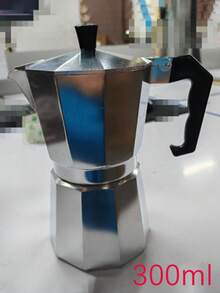 1pc Classic Italian/American Style Stovetop Espresso Maker - 10.14oz Aluminum Moka Pot, Manual Operation, Ideal For Home And Restaurant Use, Great Gift For Back To School, Teacher's Day, Valentine's Day, Eid, Easter, Ramadan, Coffee Bar Essential, Perfect Companion To Coffee Cups - Multicolor Moka Pot - View 12