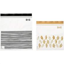 50  Resealable Bags (ISTAD) - GREY - Ziplock - Food Freezer Sandwich Bags - 25 X 1.2L + 25 X 2.5L …