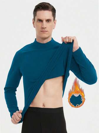 1pc Autumn/Winter/Spring Knitted Turtleneck Thermal Antibacterial Comfortable Casual Unisex Base Layer Sweater