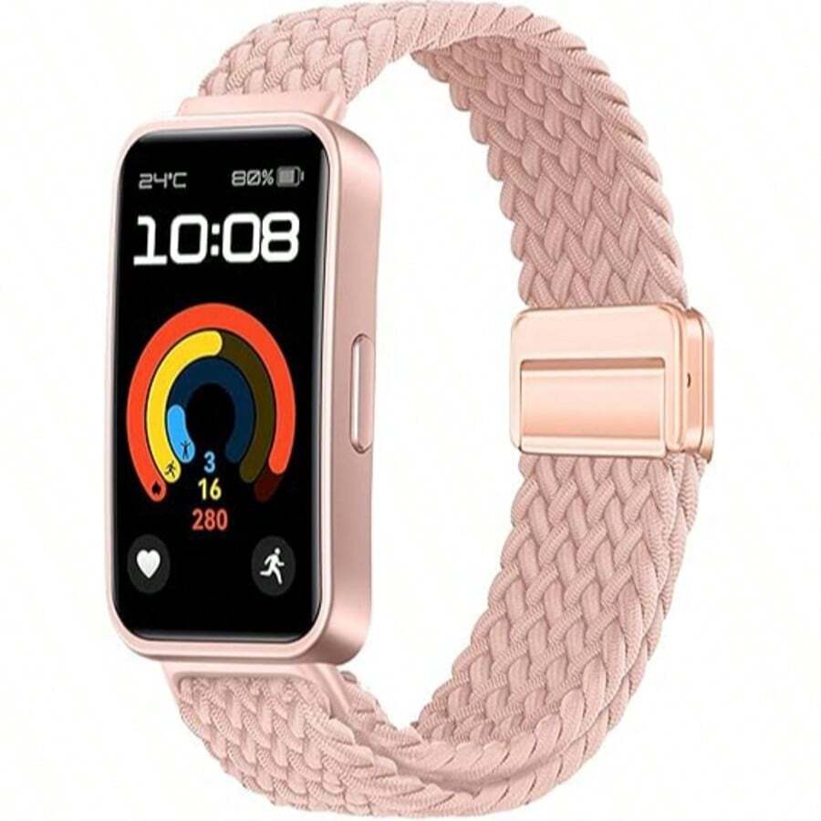 尼龙表带，适用于华为手环10/9/8，编织弹性表带，运动表带，也适用于华为手环11/11 Pro智能手表，柔软透气，可替换表带，磁扣，男女通用