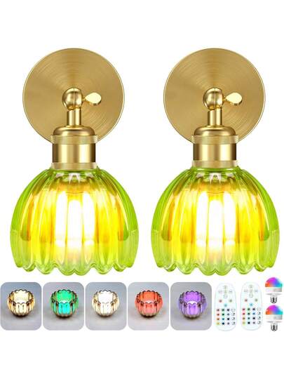 Battery Powered Wand Lights Remote Control, Wireless Lamps Large Capacity Dimmable Magnetic RGB Bulbs, Rechargeable Bedside, Bedroom, Living Room, Corridor