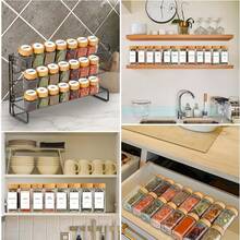 36pcs 120ml Glass Spice Jars Set With Bamboo Lids & Labels, Clear Empty Spice Bottles With Funnel For Kitchen Organization - Trong sáng - Xem 5