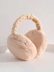 1PC Unisex Solid Color Earmuffs - Soft Plush Ear Warmer, Foldable Ear Muffs, Comfortable Coldproof Earmuffs For Winter Outdoor Winter Accessories