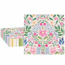 20pcs/40pcs/100pcs Retro Floral Guest Napkins Vintage Wildflower Disposable Napkins Colorful Flower Dinner Hand Paper Napkins For Bathroom Spring Fall Wedding Party Table Supplies - Multicolor - View 1