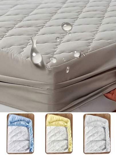 1pc (Suitable For Baby Crib/Toddler Bed) Spring & Summer Baby Mattress Waterproof Cover, Machine Washable Breathable Fitted Sheet, Random Color