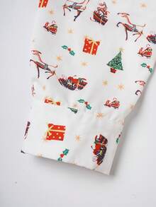 Men's Casual Christmas All-Over Print Long Sleeve Shirt - Multicolor - View 6