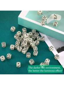 24pcs Male And Female Universal Luminous Rounded Acrylic Luminous Dice - Cute Luminous Game Props, Suitable For Valentine's Day Family Gatherings, Party Games, Snacks - Multicolor - View 3