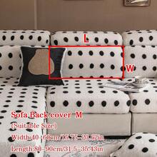 1件加厚保暖提花柔软天鹅绒防滑沙发座垫套，时尚柔软亲肤宠物防抓弹力沙发套，秋冬季防抓沙发裙，适用于L型组合沙发和1/2/3/4座沙发（单独出售） - 米色 - 查看 16